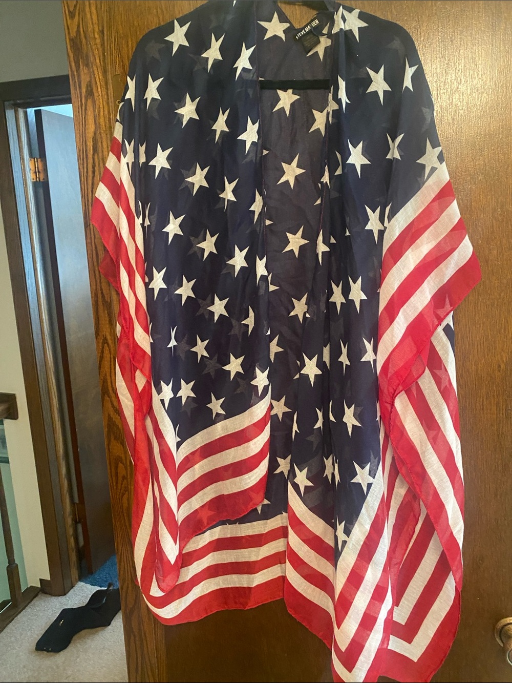 American Flag Print woman’s cover up Red , White & Blue